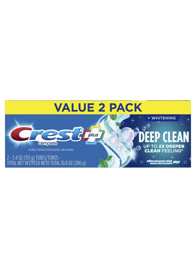 Plus Deep Clean Complete Whitening Toothpaste Effervescent Mint 5.4 Ounce
