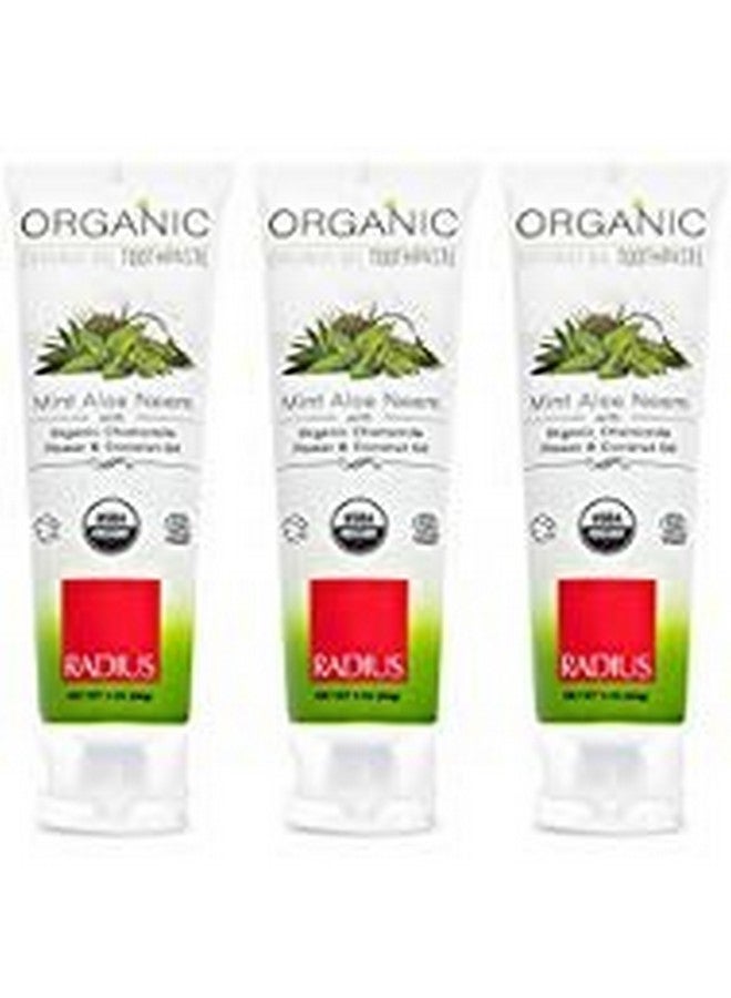 Toothpaste Usda Organic Mint Aloe Neem 3 Oz Pack Of 3