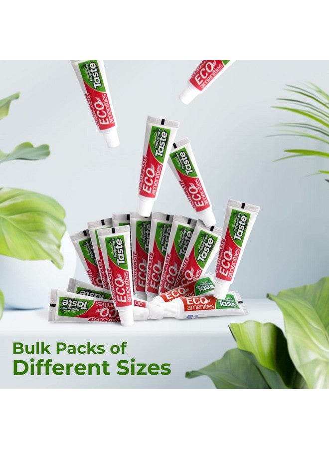 Travel Size Bulk Toothpaste Extra Small 0.2Oz (Value Pack 300 Tubes) Peppermint Toothpaste Travelsized Guests Toothpaste Fresh Scent Hotel Toiletries