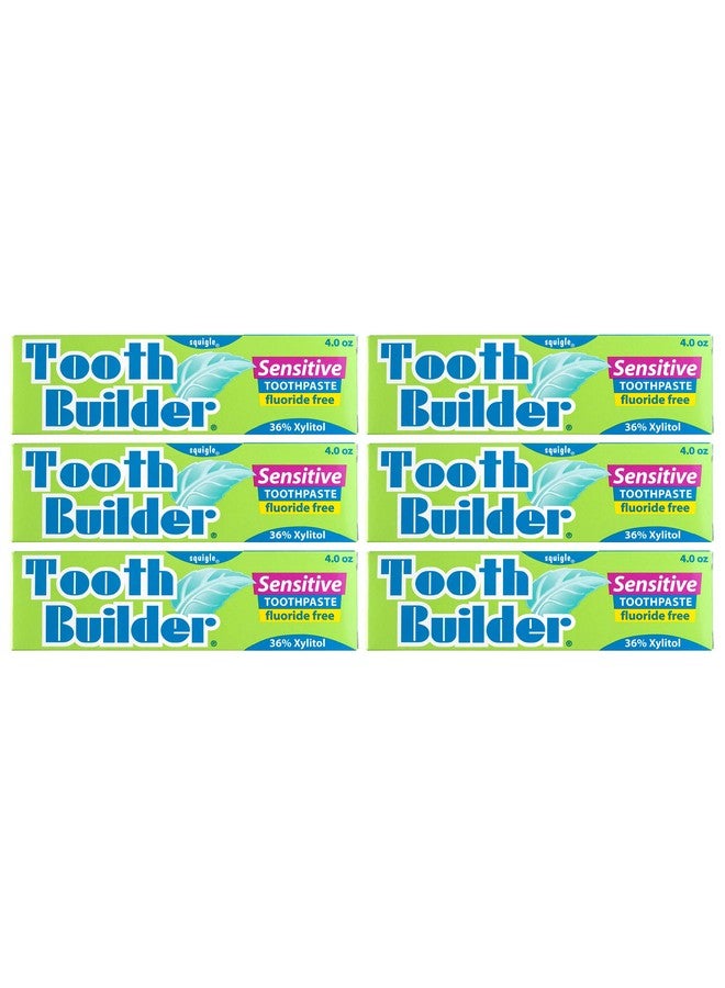 Tooth Builder Sls Free Toothpaste (Stops Tooth Sensitivity) Prevents Canker Sores Cavities Perioral Dermatitis Bad Breath Chapped Lips 6 Pack