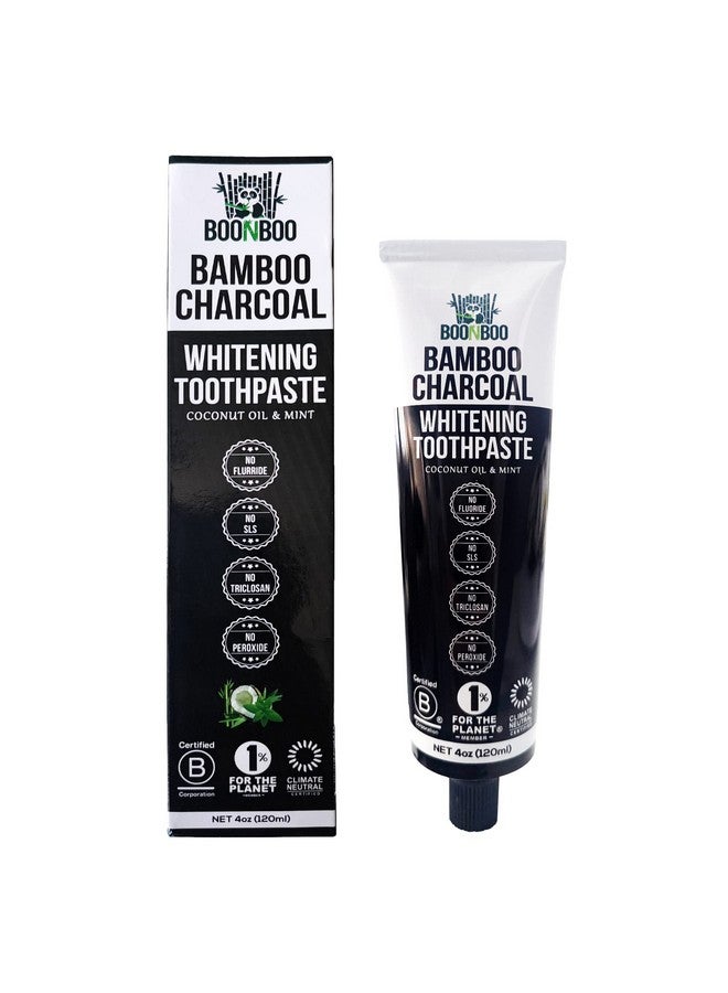 Bamboo Charcoal Toothpaste 4Oz 120Ml Mint Flavor Aluminum Tube With Bioplastic Cap 100% Plasticfree And Recyclable Charcoal Paste For Teeth Cleaning And Whitening