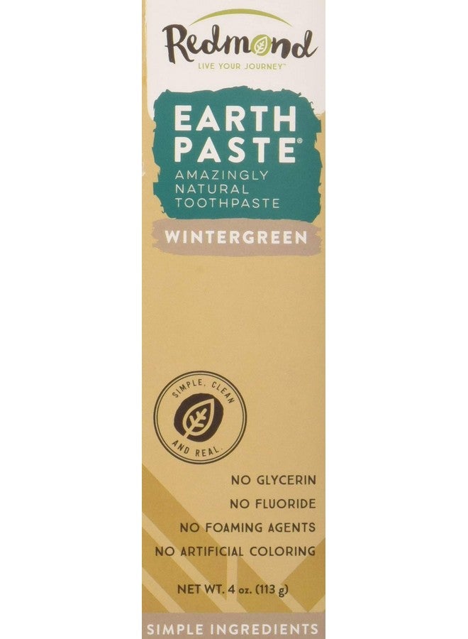 Earthpaste All Natural Nonfluoride Vegan Non Gmo Real Ingredients Toothpaste Wintergreen 4 Ounce Tube (Pack Of 3) (Packaging May Vary)