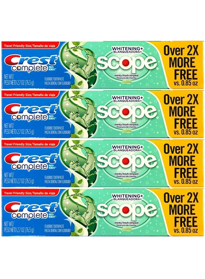 Whitening Plus Scope Toothpaste Minty Fresh Striped 2.70 Oz (Pack Of 4)