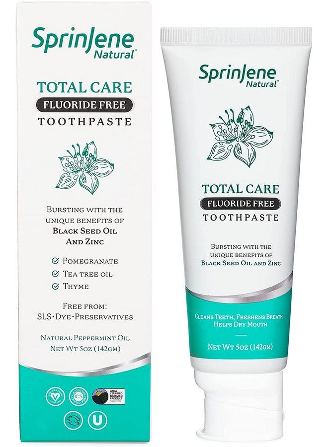 Natural Fluoride Free Toothpaste For Clean And Strong Teeth And Gums Fresh Breath And Helps Dry Mouth Vegan Dyefree Sls Free Patented Toothpaste For Adults 1 Pack (Improved)