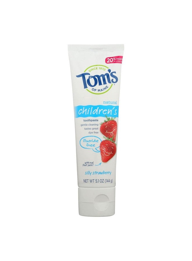 Toms Of Maine Silly Strawberry Childrens Anticavity Fluoride Free Toothpaste 5.1 Ounce 6 Per Case.