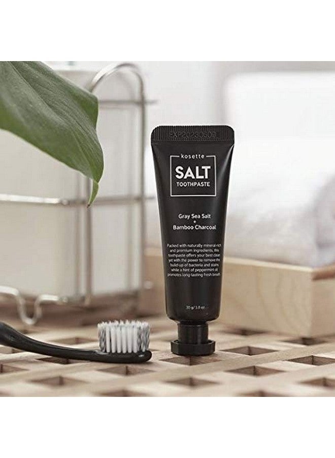 Salt Toothpaste 100G Activated Charcoal Toothpaste Teeth Whitening & Deep Clean With Premium Ingredients Gray Sea Salt Bamboo Charcoal Fresh Peppermint No Black Residue Vegan