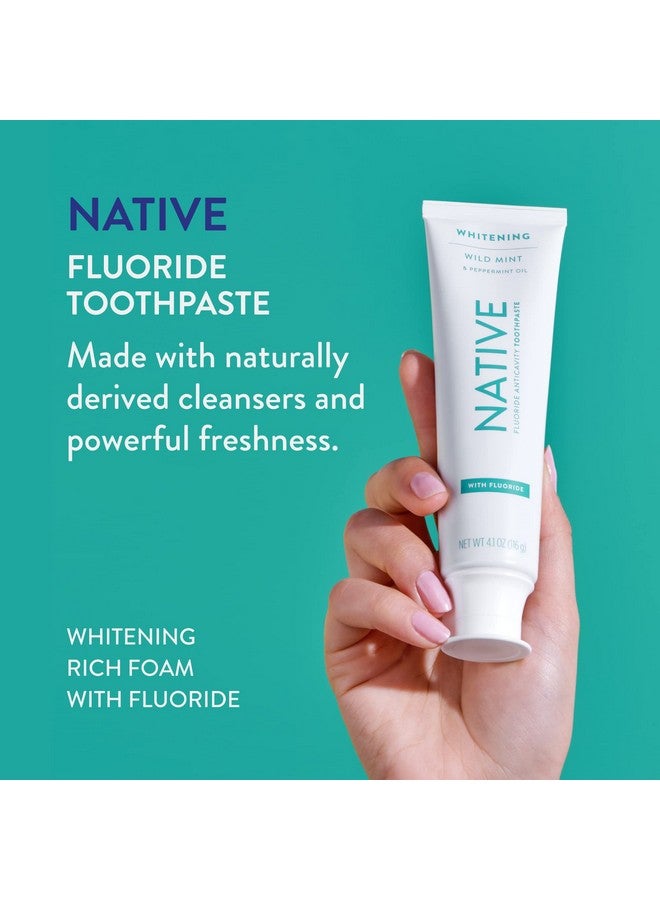 Toothpaste Made From Naturallyderived Cleaners And Simple Ingredients That Safely Whitens Teeth 4.1 Oz Wild Mint With Fluoride 1 Count
