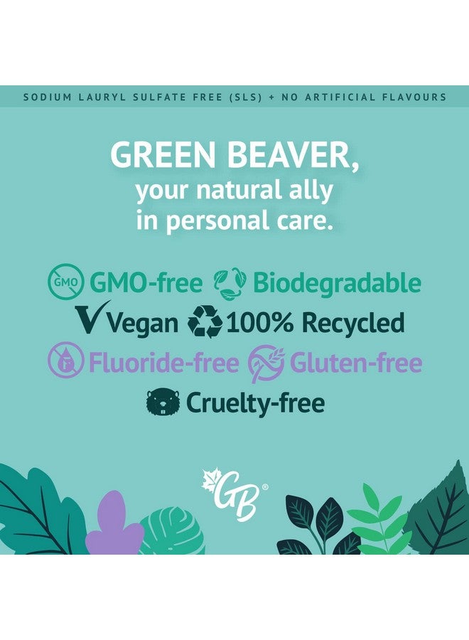 Green Beaver All Natural Organic Toothpaste Vegan Fluoride Free & Gluten Free Toothpaste Frosty Mint Flavor 75Ml 3 Pack