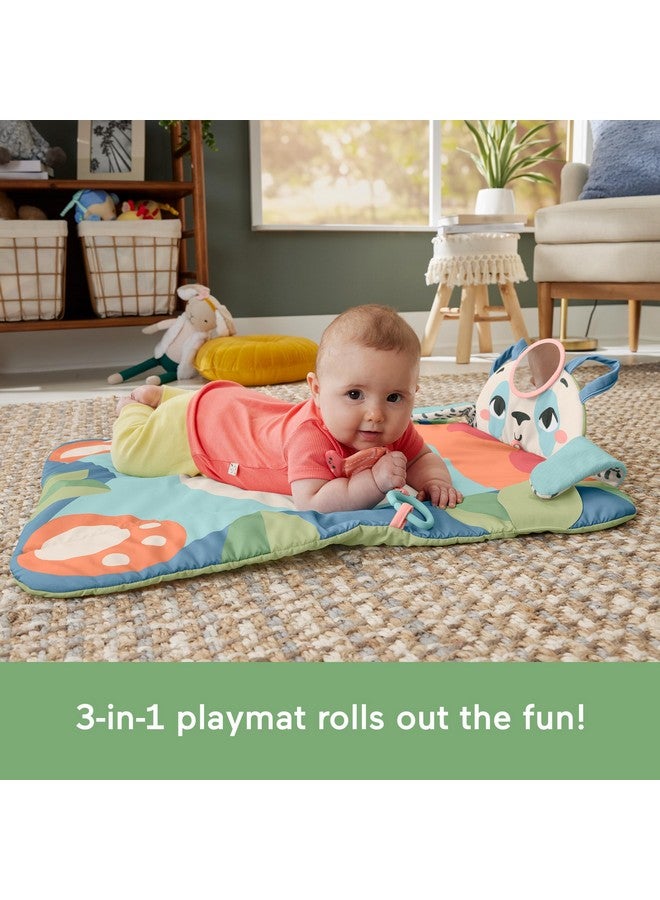 Baby Activity Play Mat Planet Friends Rolypoly Panda With 2 Toys For Newborn Tummy Time Play
