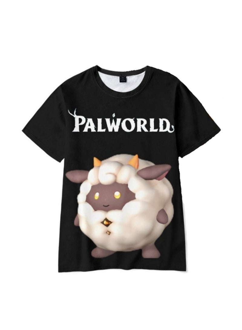 Palworld Phantom Beast Palu 3D digital printing summer short-sleeved T-shirt for adults and children