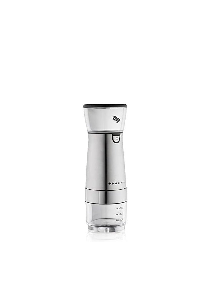USB Rechargeable Coffee Machine, Powder Machine Household Grinder Coffee Grinder Mill for Coffee Beans Nuts and Grains Grinder (Silver)