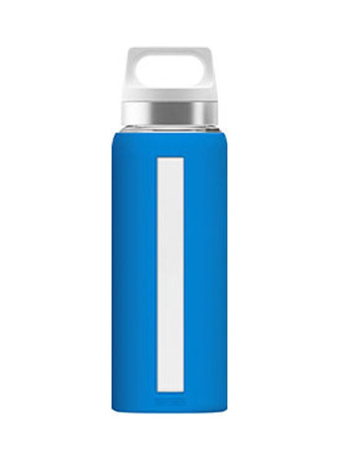 Glass Water Bottle Electric Blue