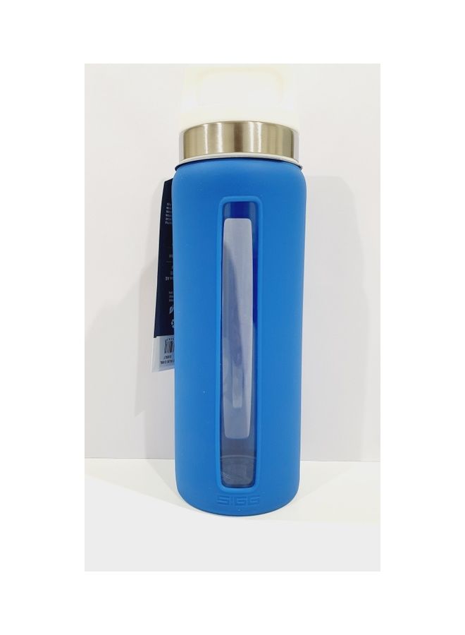 Glass Water Bottle Electric Blue