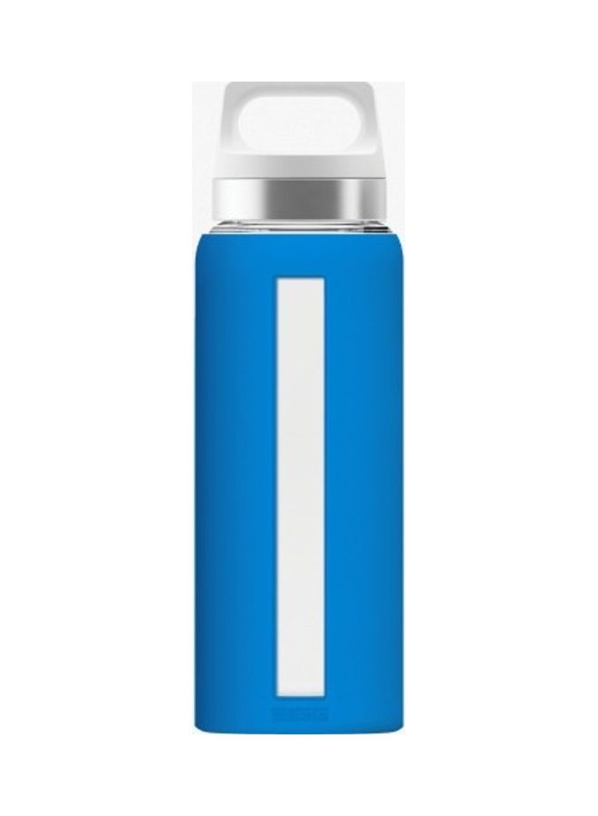 Glass Water Bottle Electric Blue