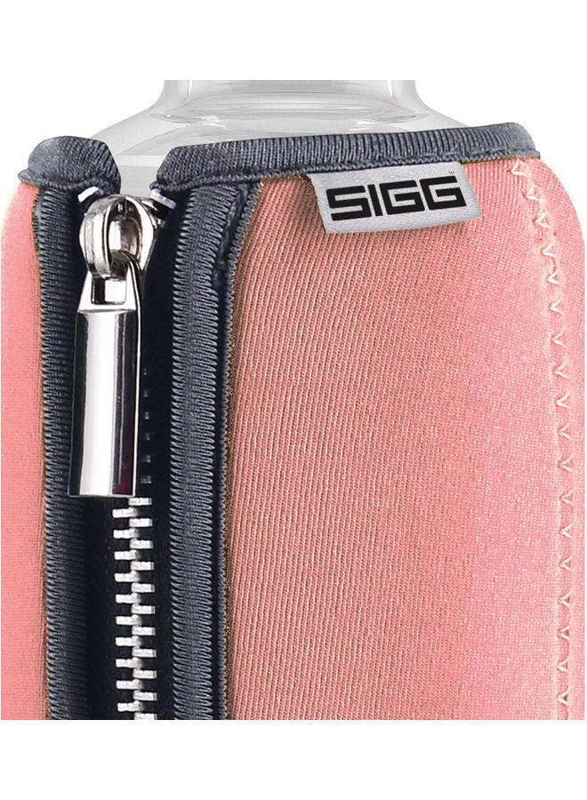 Glass Water Bottle Pink