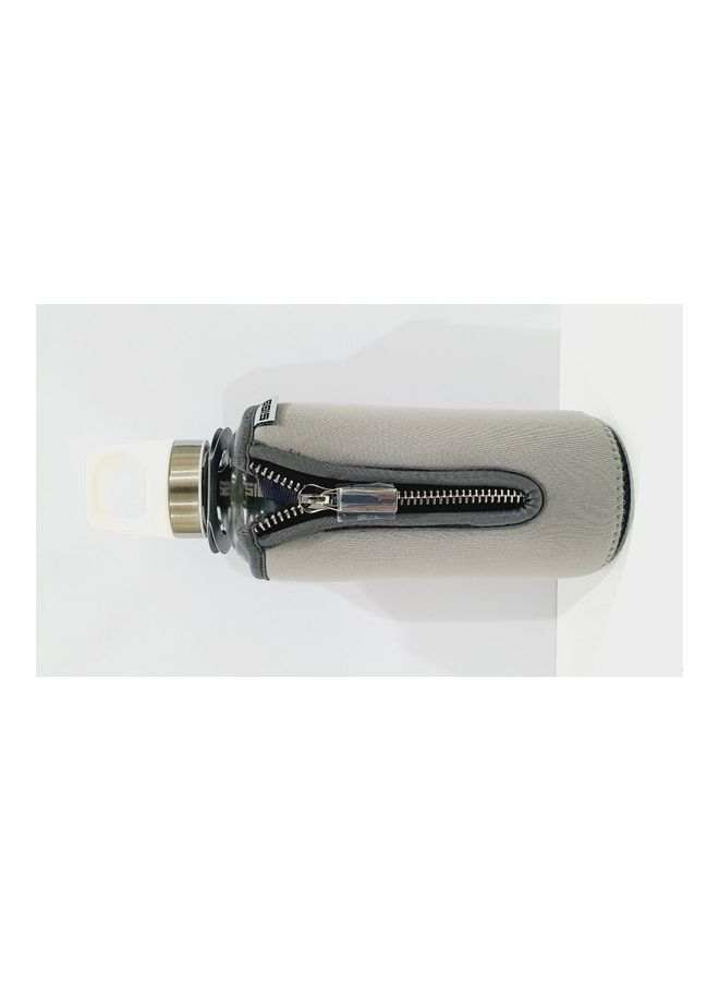 Glass Water Bottle Grey