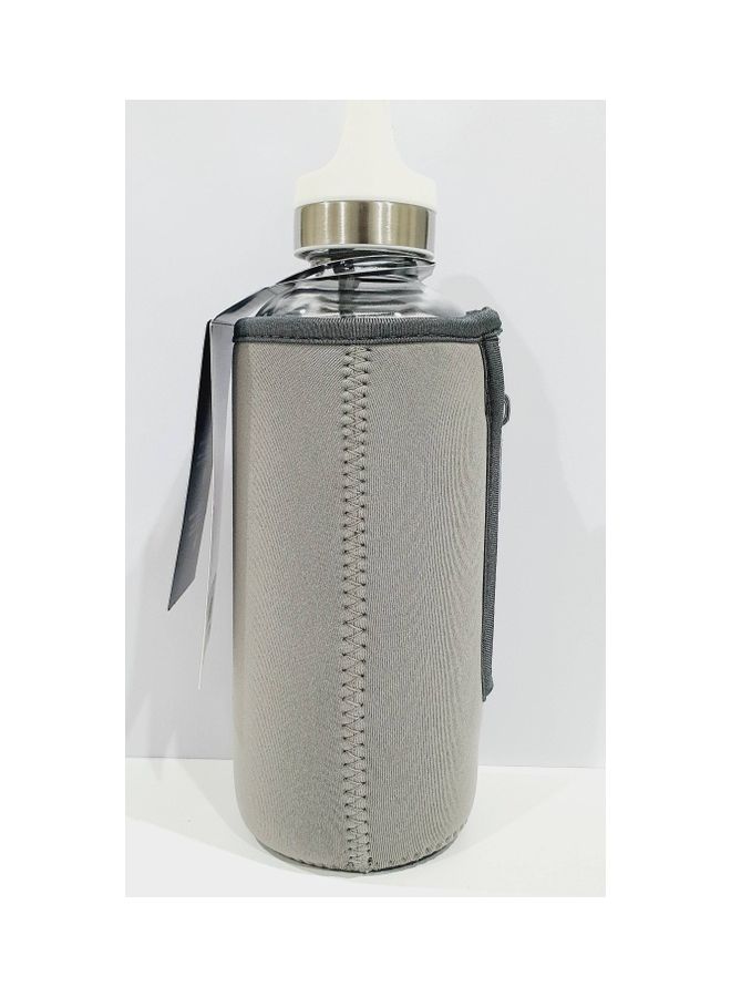 Glass Water Bottle Grey