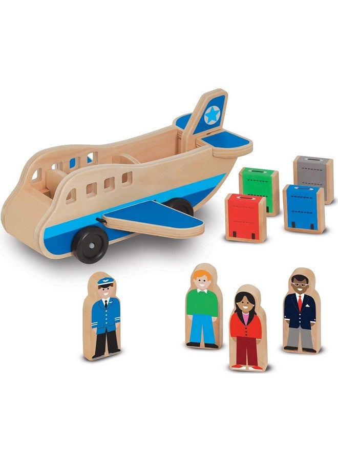 Wooden Airplane Classic Toy + Free Scratch Art Minipad Bundle [93941]