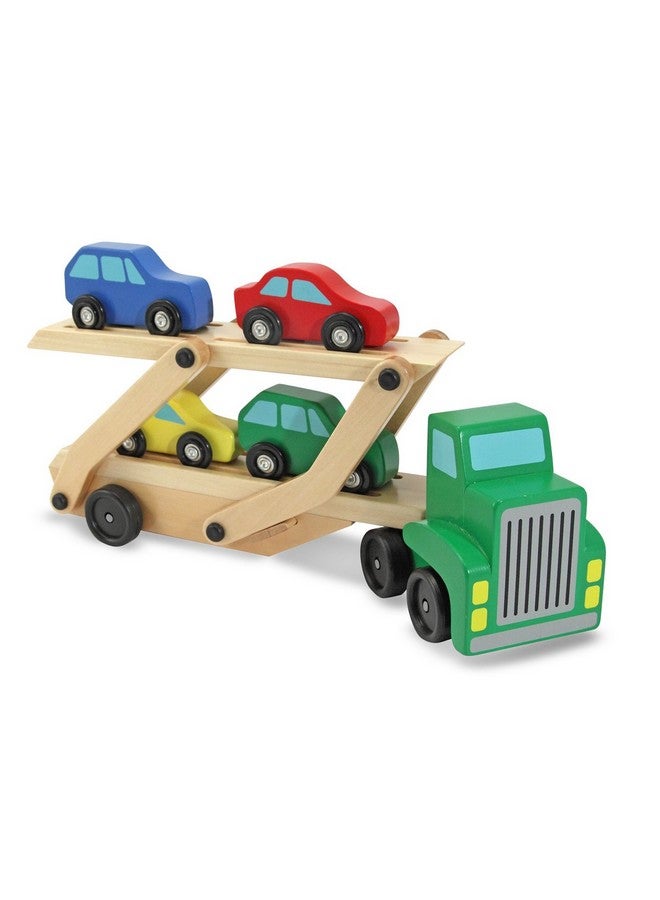 Wooden Car Carrier & 1 Scratch Art Minipad Bundle (04096)