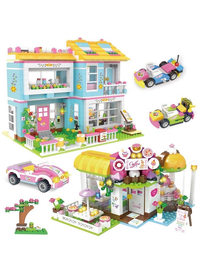 1422 Pcs Friends House Building Set City Park Cafe And House Building Party Creative Girls Stem Building Toys Shop Fun Playset Best Role Play Gift For Girls 612