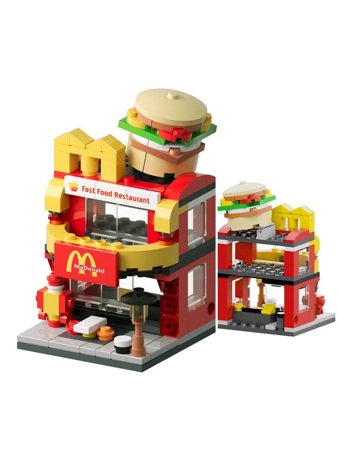 Building Blocks City Burger House Birthday Toys Compatible With Lego Mcdonalds Set 167Pcs