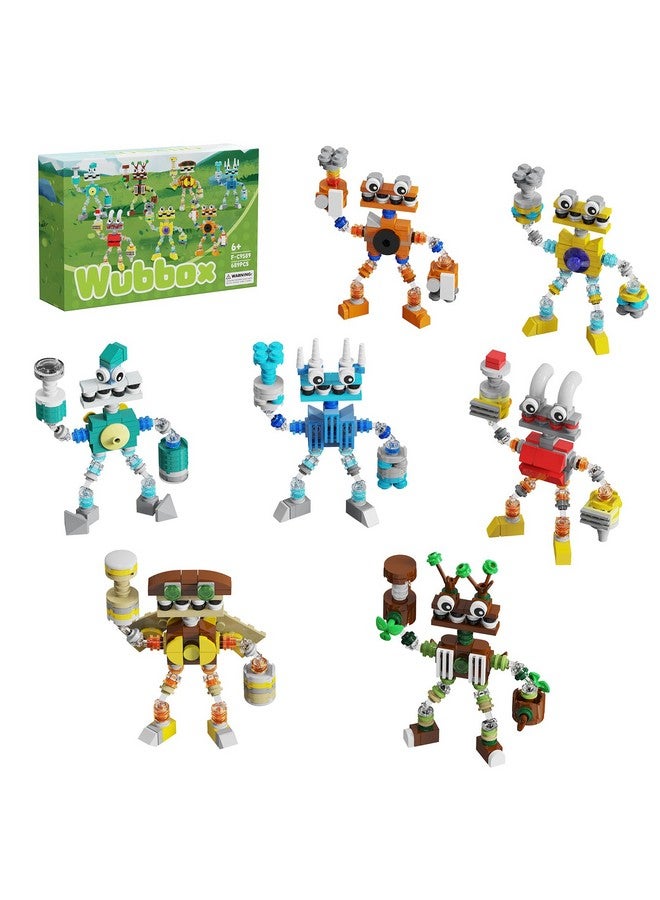 Wubbox Monster Friends Building Kit 7 In 1 Singng Monsters Action Figure Toys Model Cute Music Game Festival Toys Suitable For Boys And Girls Birthday Gifts Upgrade New 2023(689 Pcs)
