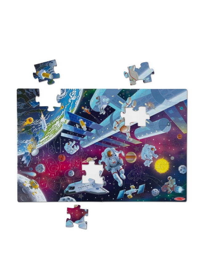 Outer Space Glowinthedark Cardboard Jigsaw Floor Puzzle 48 Pieces For Boys And Girls 3+ Fsccertified Materials