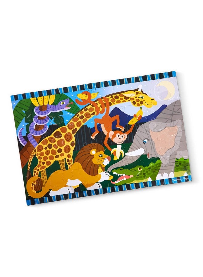Safari Social Jumbo Jigsaw Floor Puzzle (24 Pcs 2 X 3 Feet) Kids Animal Puzzles Large Floor Puzzles For Preschoolers And Kids Ages 3+ Fsccertified Materials