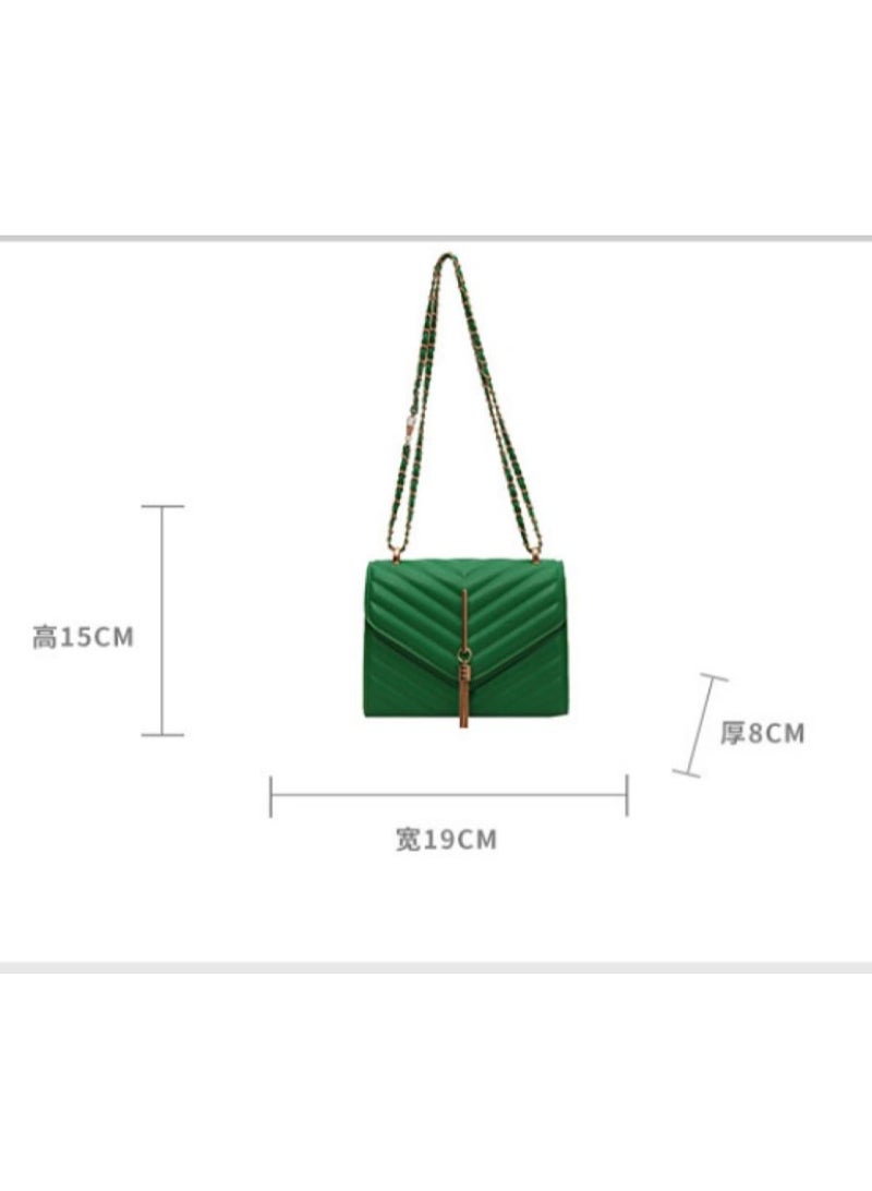 Chain trend crossbody bag female 2024 new bag female simple personality small square bag leisure fashion shoulder bag