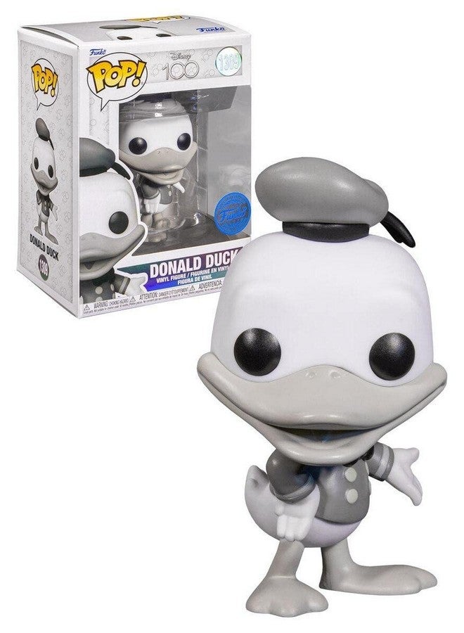 Disney 100 Black And White Donald Duck Pop Vinyl Collectible Figure Limited Edition Exclusive