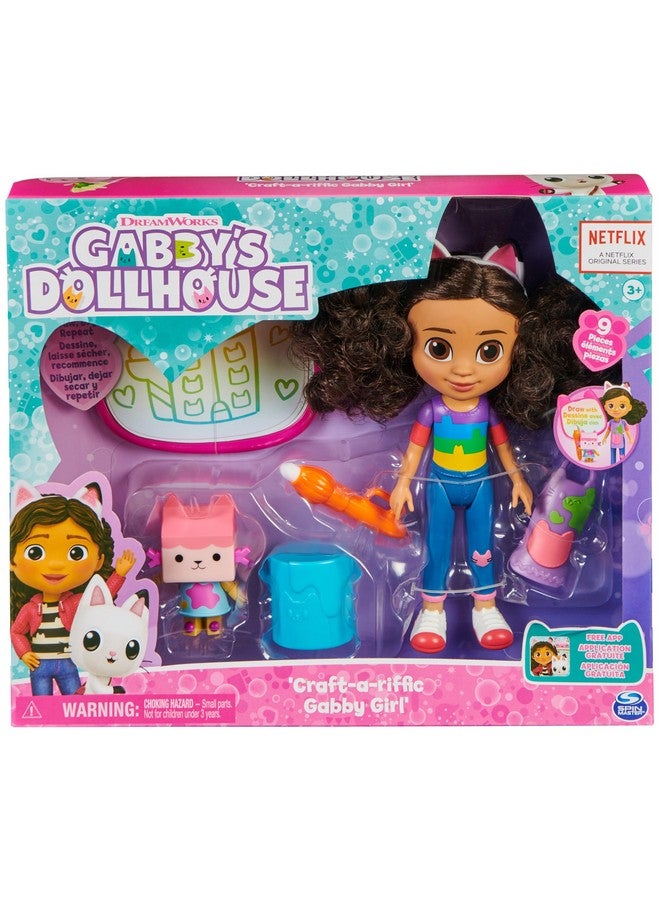 Gabby’S Dollhouse Gabby Deluxe Craft Dolls And Accessories With Water Pad And Water Brush Pen Kids Toys For Girls And Boys Ages 3 And Up