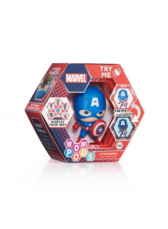 Avengers Collection Captain America Superhero Lightup Bobblehead Figure Official Marvel Collectable Toys & Gifts 4 Inches