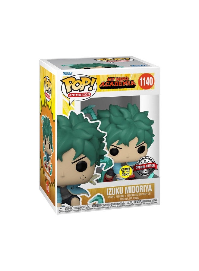 Pop Animation My Hero Academia (Mha) Deku With Gloves Glow In The Dark Collectible Vinyl Figure Gift Idea Official Products Anime Fans