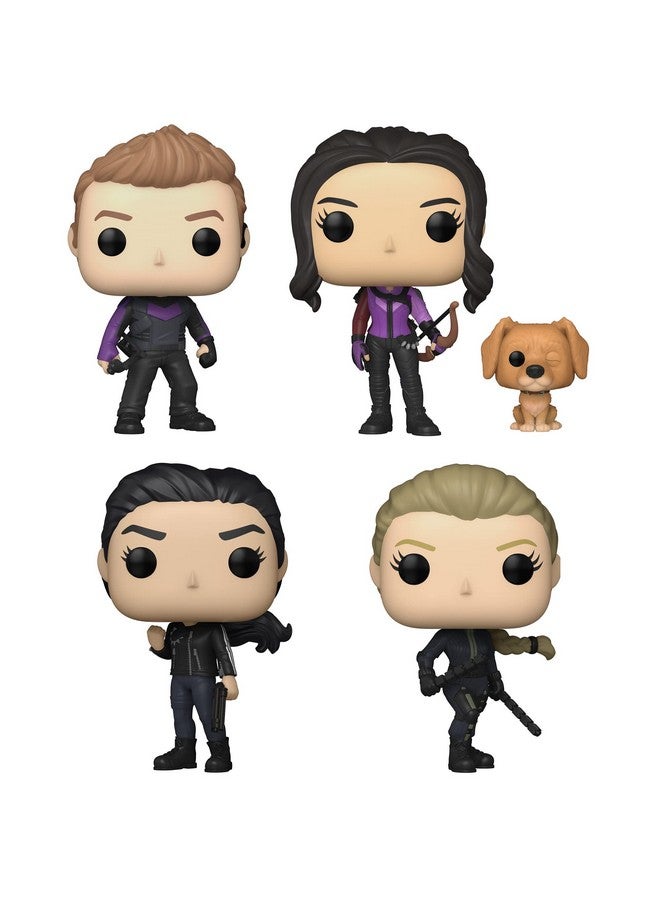 Pop Tv Marvel Hawkeye Collectors Set 4 Figure Set Includes Hawkeye Kate Bishop With Lucky The Pizza Dog Maya Lopez And Yelena (With Possible Chase Variant)