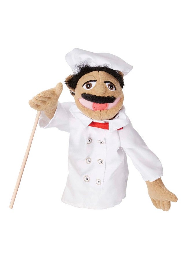 Chef Puppet (Al Dente) With Detachable Wooden Rod Pretend Play Chef Puppet Chef Pepe