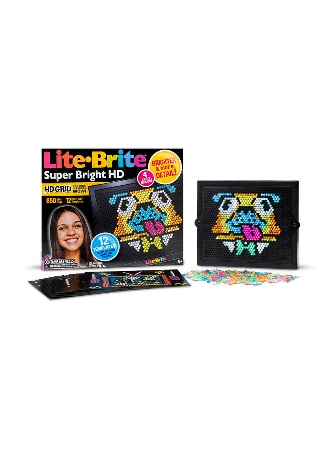 Litebrite Super Bright Hd Creative Retro Lightup Screen Educational Play For Children Enhances Creativity & Fine Motor Skills Gift For Boys And Girls Ages 6+