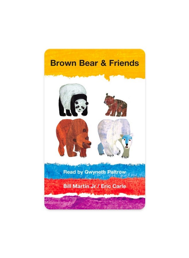 Brown Bear & Friends By Bill Martin Jr. & Eric Carle Kids Audiobook Story Card For Use Player & Mini Bluetooth Speaker Fun Daytime & Bedtime Stories Educational Gift For All Ages
