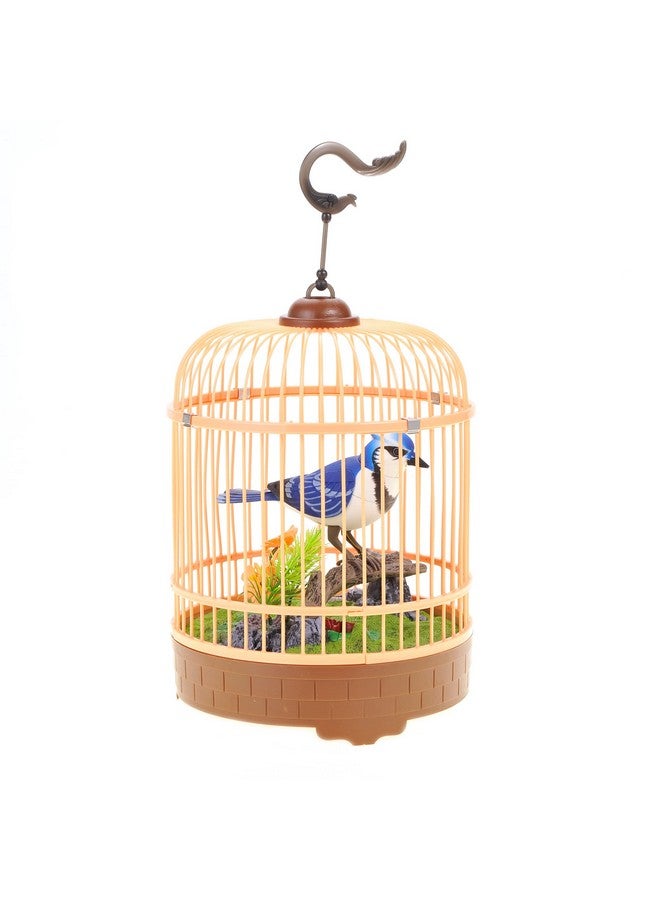 Singing & Chirping Bird In Cage Realistic Sounds & Movements Sound Activation Pet Caged Bird Toy