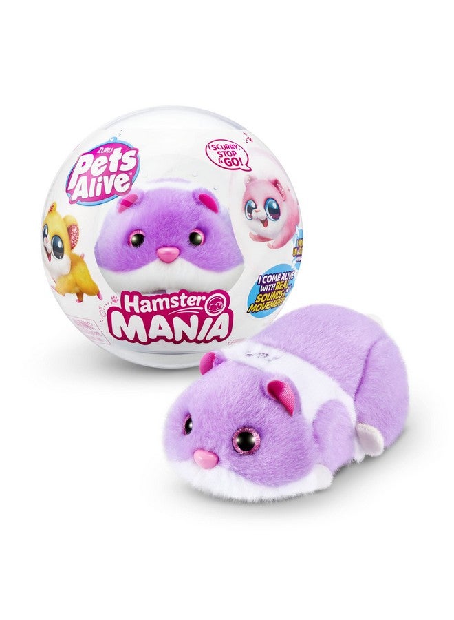 Hamstermania (Purple) By Zuru Hamster Electronic Pet 20+ Sounds Interactive Hamster Ball Toy For Girls And Children