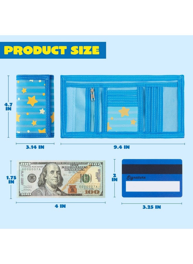 35Pcs Kids Pretend Money Play Credit Cards Set Toddler Wallet Singlesided Printed Currency（Copy For Cash Register Play Math Learning Toy Dress Up Party Favors Birthday Gift