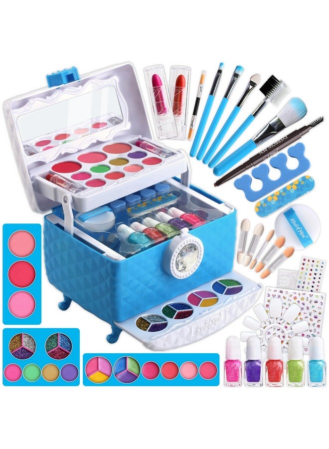 Frozen Makeup Kit For Kids Funkidz Washable Play Pretend 60 Pcs Cosmetic Toys Make Up Box Gift For Little Girls Ages 612