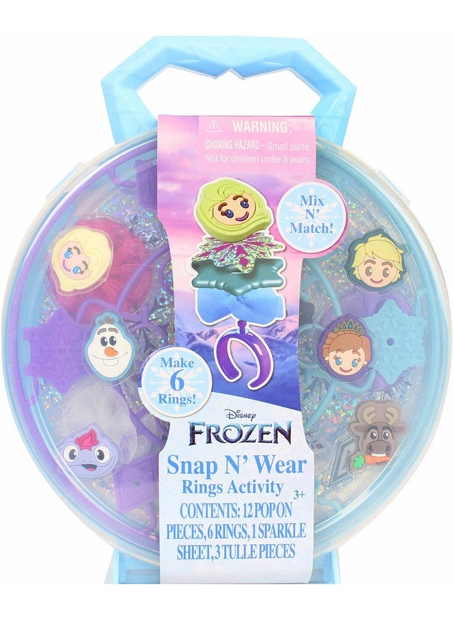 Disney Frozen Snap N' Wear Activity Rings Set Diy Jewellery Kit For Kids 3+ Years