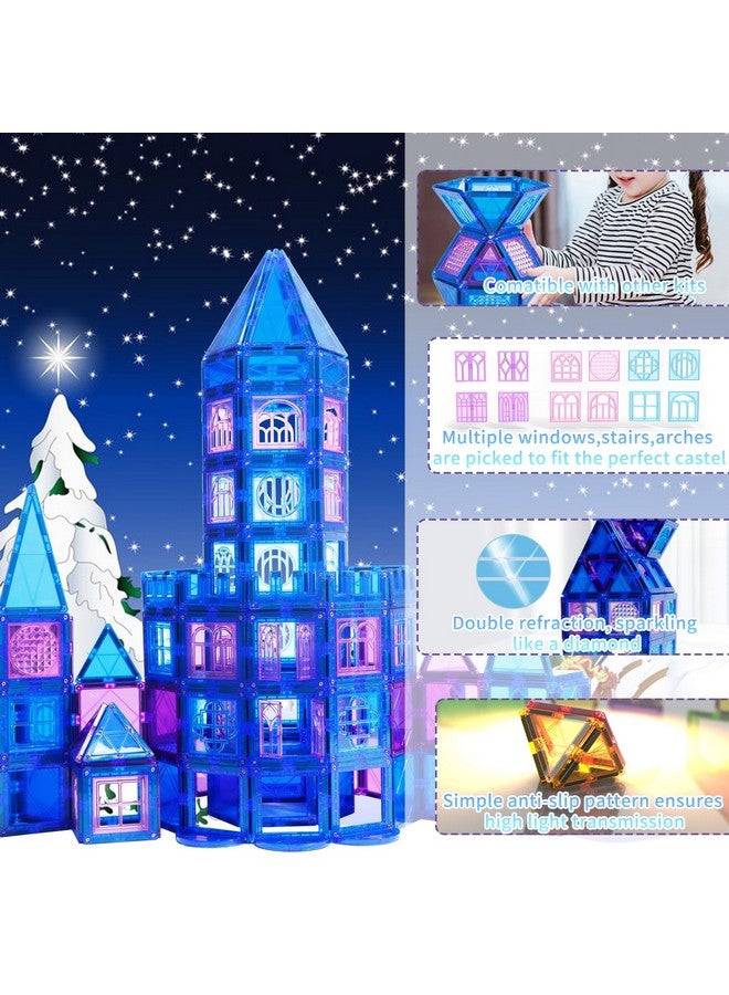 102Pcs Magnetic Tiles Frozen Magnet Building For 3 4 5 6 7 8 Years Old Girls Birthday Gifts Frozen Princess Preschool Stem Educational Toys