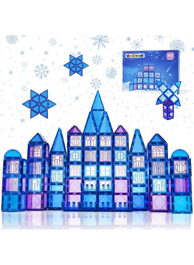 102Pcs Magnetic Tiles Frozen Magnet Building For 3 4 5 6 7 8 Years Old Girls Birthday Gifts Frozen Princess Preschool Stem Educational Toys