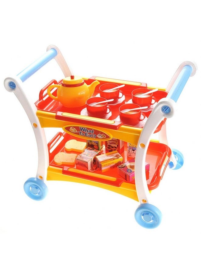 Afternoon Tea Time Trolley Cart Pretend Play Set For Tea Party