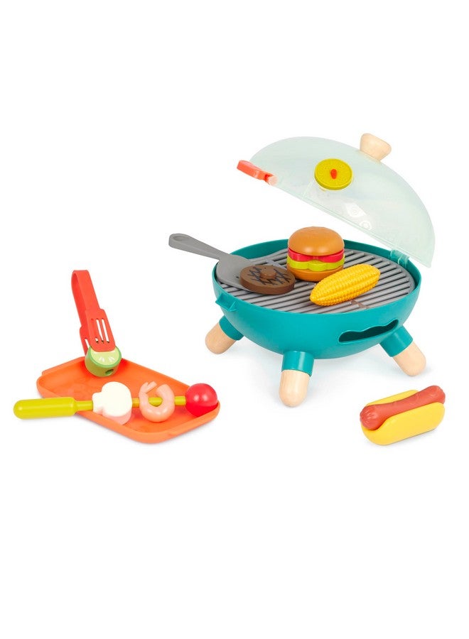 Mini Chef Bbq Grill Playset Pretend Play Bbq Grill Play Set Toy Grill & Play Food Barbecue Roleplay Set For Kids 3 Years + (16 Pcs)