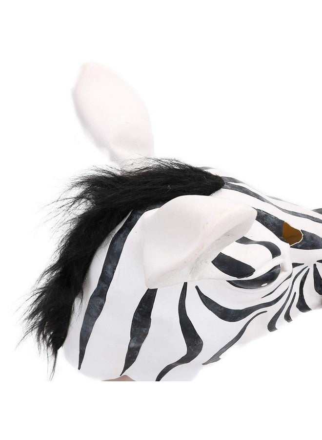 Latex Zebra Head Mask For Halloween Party Cosplay Costume Party Animal Mask