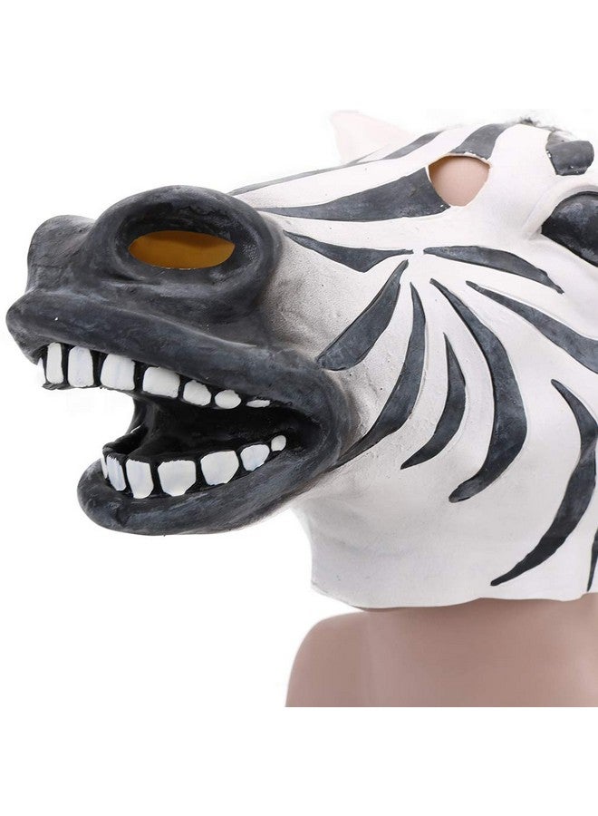 Latex Zebra Head Mask For Halloween Party Cosplay Costume Party Animal Mask