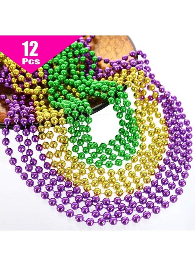 12 Pcs Mardi Gras Beads 33