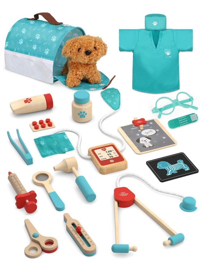 Doctor Kit For Kids Vet Play Sets For Kids Veterinarian Kit For Kids Pretend Play Doctor Set With Dog Bag Medical Kits Doctor Toys Gift For Kids Boys Girls Aged 3 4 5 6
